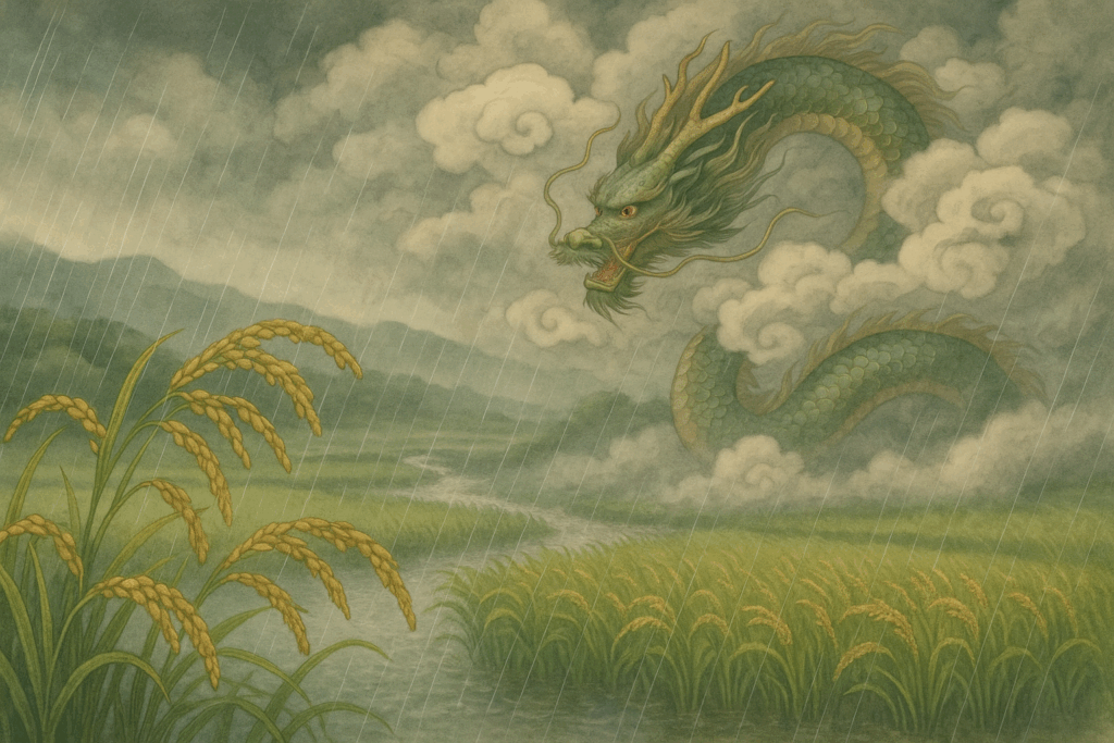 稲穂と龍