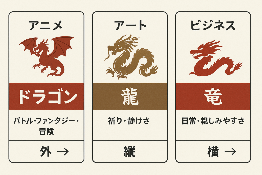 竜・龍・ドラゴン」のイメージの違いと使われ方