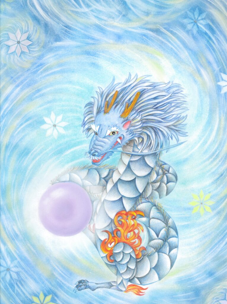 龍神アート「渦の龍」原画（杵築乃莉子）