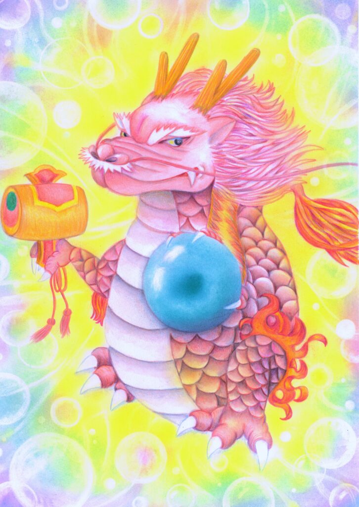 龍神アート「運龍」原画（杵築乃莉子）
