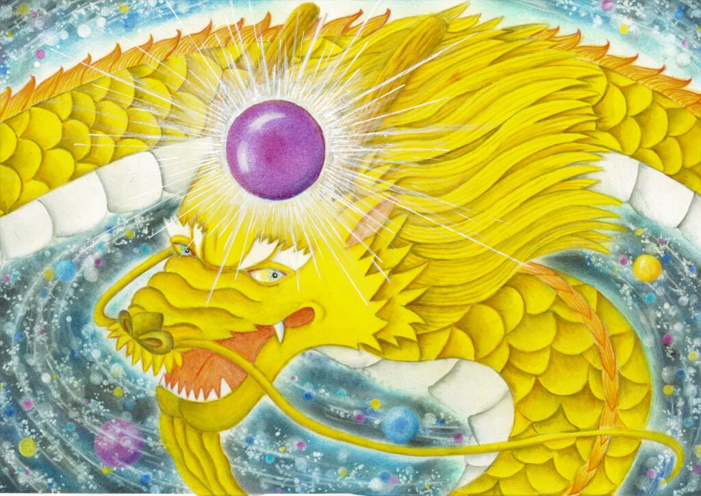 龍神アート「暁天龍」原画(杵築乃莉子)