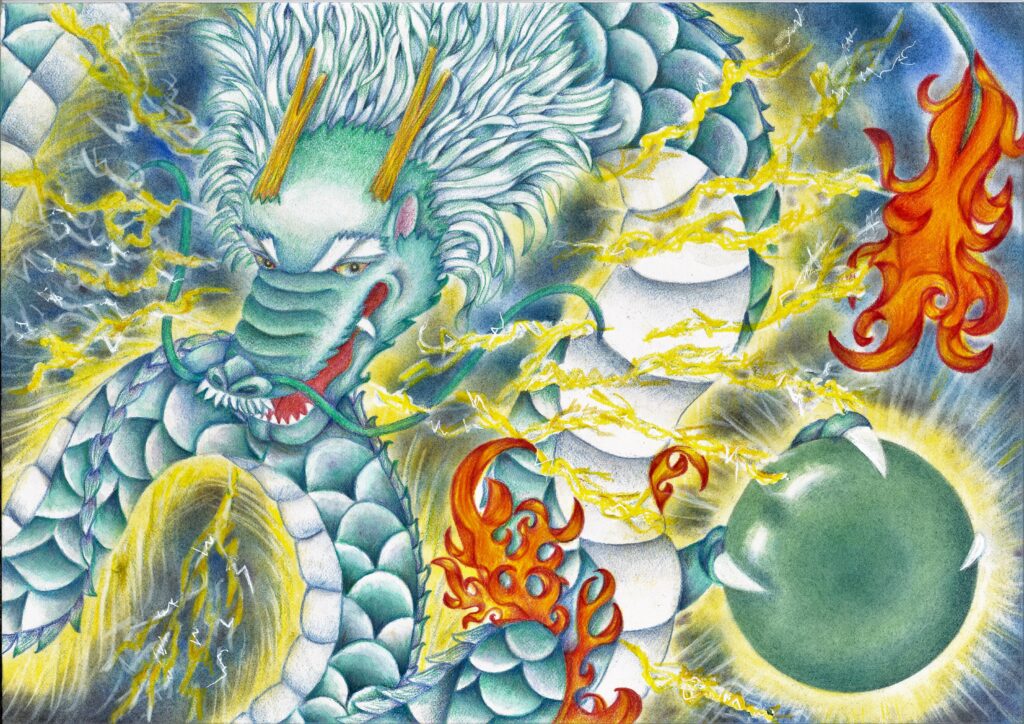 龍神アート「始龍」原画（杵築乃莉子）