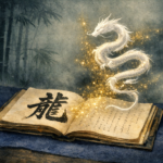 龍の舞い上がる書頁