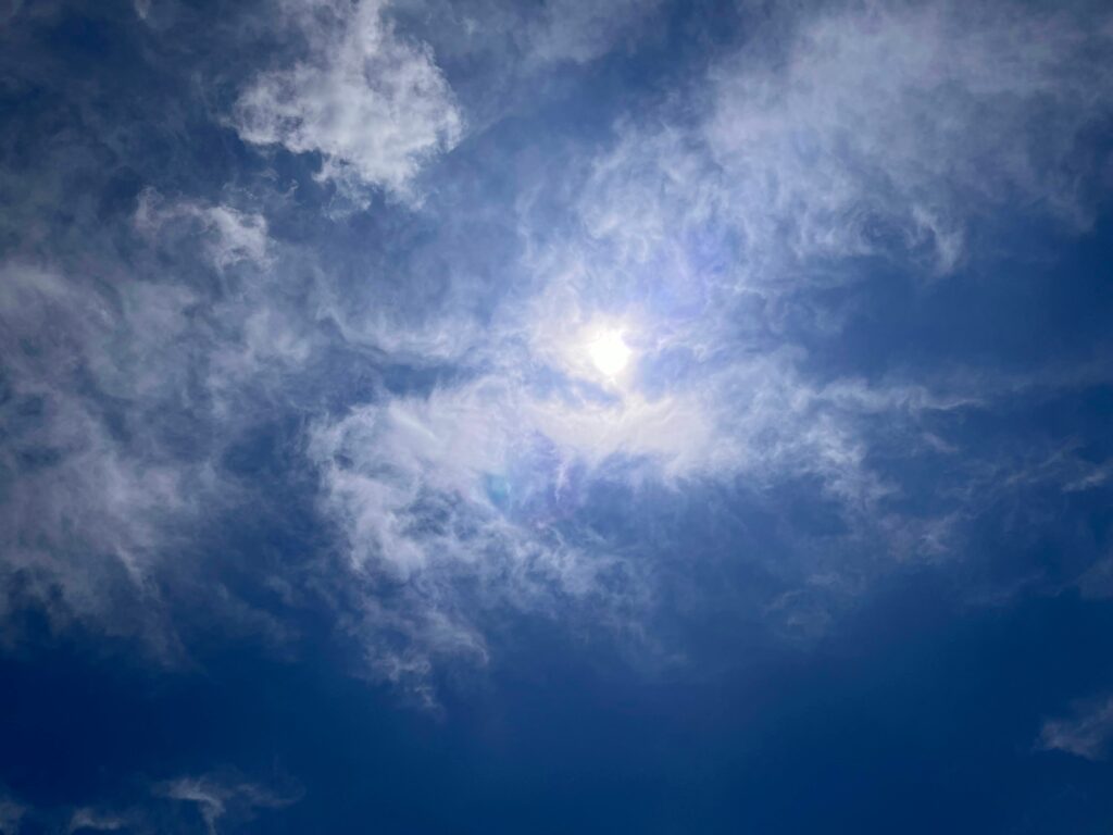 綿アメみたいなふわふわ雲の龍