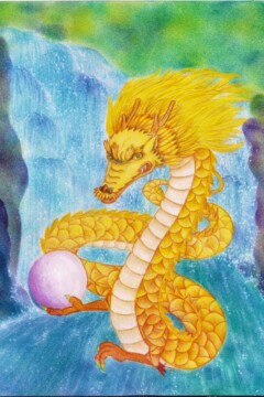 龍神アート「機龍」原画（杵築乃莉子）