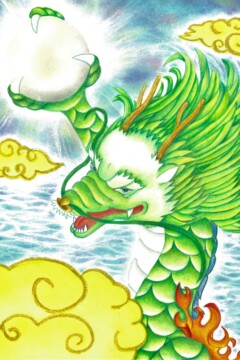 龍神アート「恵龍」原画（杵築乃莉子）