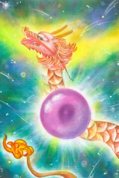 龍神アート「憧憬龍」原画（杵築乃莉子）