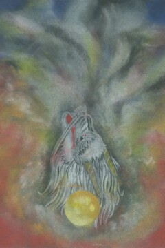 炎影龍202404 龍神アート「炎影龍」原画(杵築乃莉子)