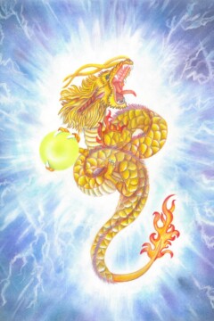 閃光龍202405 龍神アート「閃光龍」原画(杵築乃莉子)」