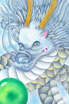 来福龍額202408 龍神アート「来福龍額」原画(杵築乃莉子)