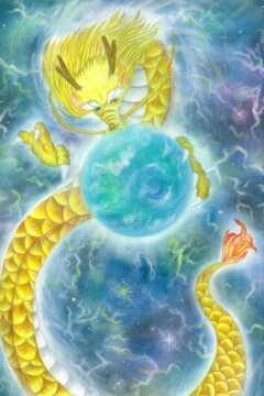 宙真龍202506 龍神アート「宙真龍」原画(杵築乃莉子)