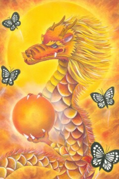 静焔の龍202508 龍神アート「静焔の龍」原画(杵築乃莉子)