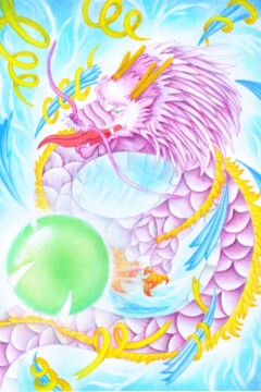 龍神アート「風龍」原画（杵築乃莉子）