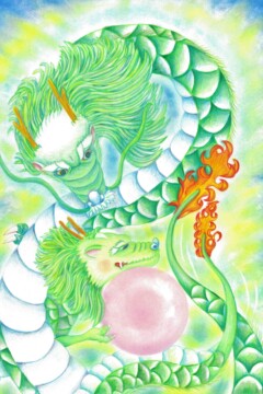 龍神アート「調え龍」原画（杵築乃莉子）