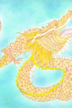 龍神アート「GoldenDragon」原画（杵築乃莉子）