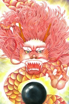龍神アート「刀龍」原画（杵築乃莉子）