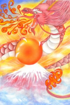 龍神アート「唯龍」原画（杵築乃莉子）