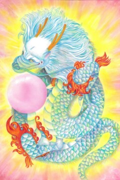 龍神アート「直日神龍」原画（杵築乃莉子）