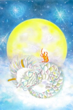 望龍202409 龍神アート「望龍」原画(杵築乃莉子)