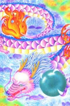 龍神アート「源龍」原画（杵築乃莉子）