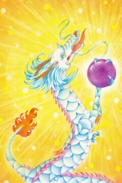 龍神アート「白龍」原画（杵築乃莉子）