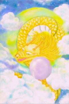 龍神アート「雲龍」原画（杵築乃莉子）